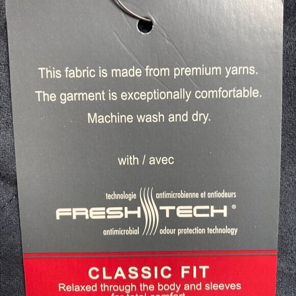 Suede like  DENVER HAYES LUXE MENS FITTED DRESS SHIRT SIZE MEDIUM /CHARCOAL - Picture 6 of 11